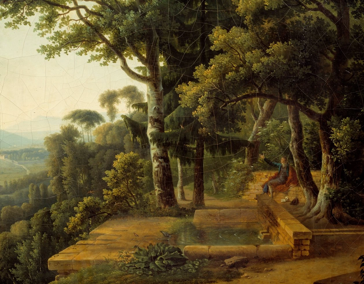 Alexandre Hyacinthe Dunouy - Jean, Jacques Rousseau in meditazione nel parco di Rochecardon, Musée Marmottan Monet, Parigi